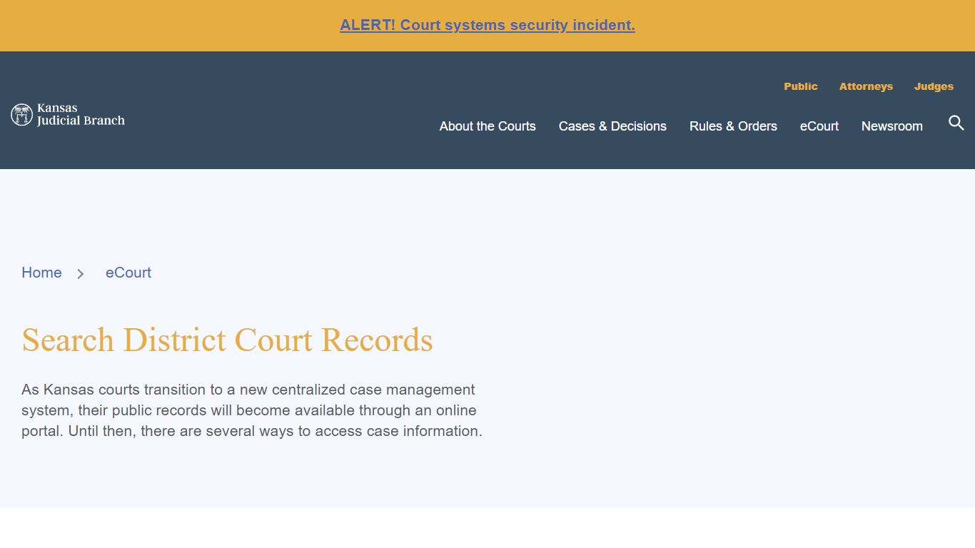 Search District Court Records - KS Courts